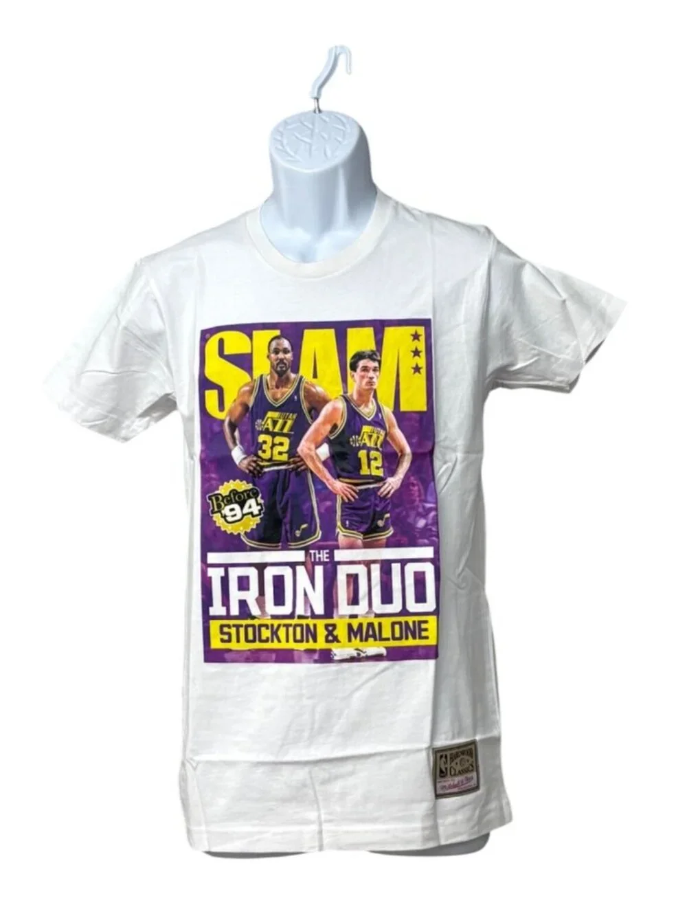 Mitchell & Ness Men's NBA Slam Iron Duo Tee Jazz Multi, Utah Jazz, Sz. S